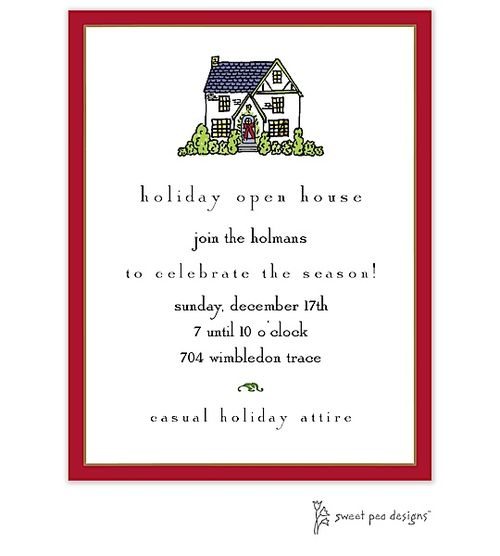 holiday open house invitations