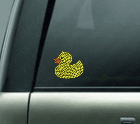 Duck Decal Sticker Rhinestone Rubber Duck Sticker Rubber Duck Rhinestone Car Decal Rubber Ducky D Rhinestone Decal Rhinestone Car Decal Iron On Letters
