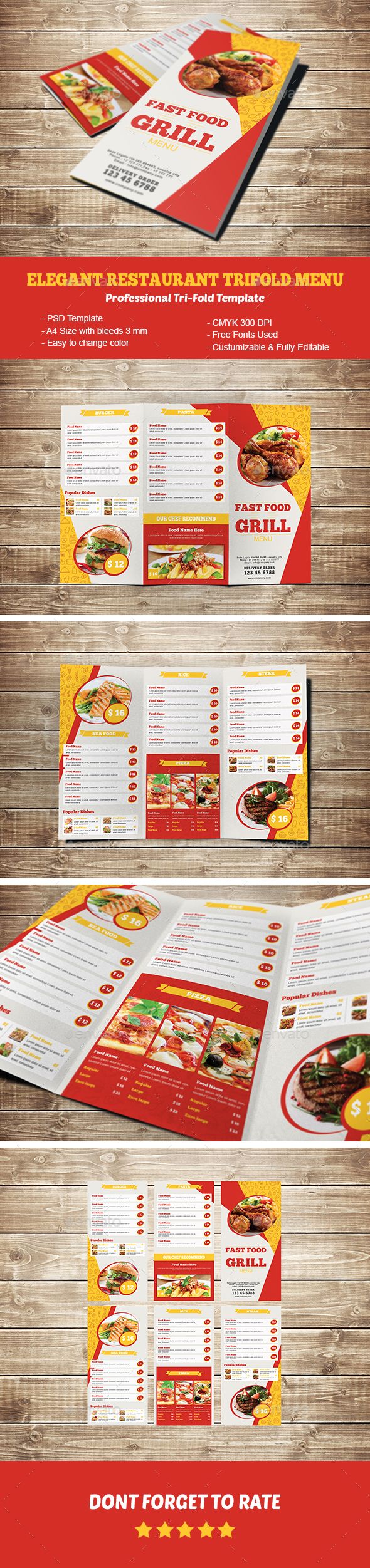 restaurant brochure template