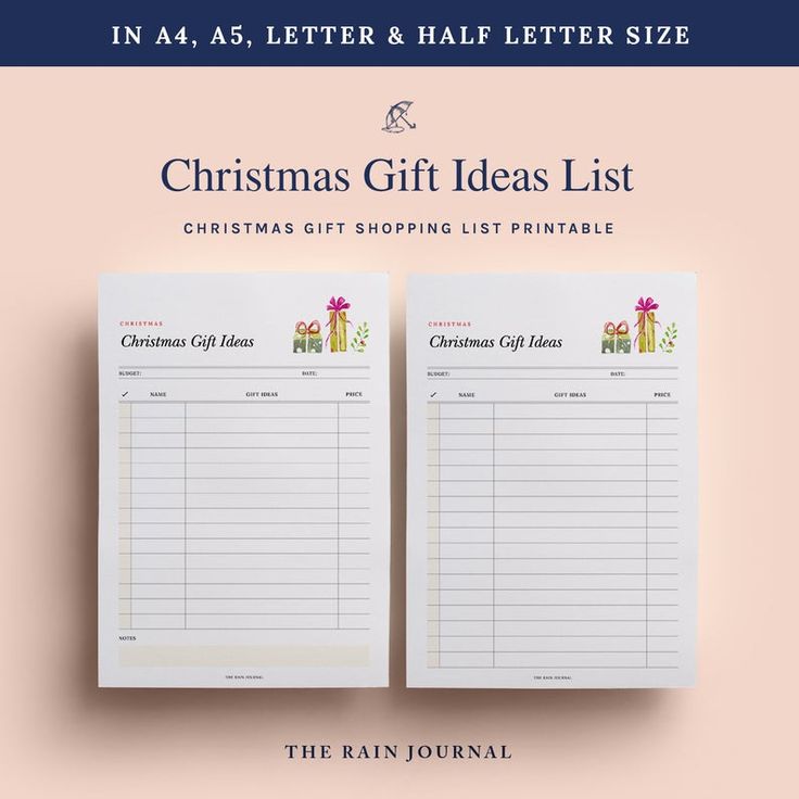 The Christmas Gift Ideas List Is Displayed In Front Of A Pink Background the-christmas-gift-ideas-list-is-displayed-in-front-of-a-pink-background