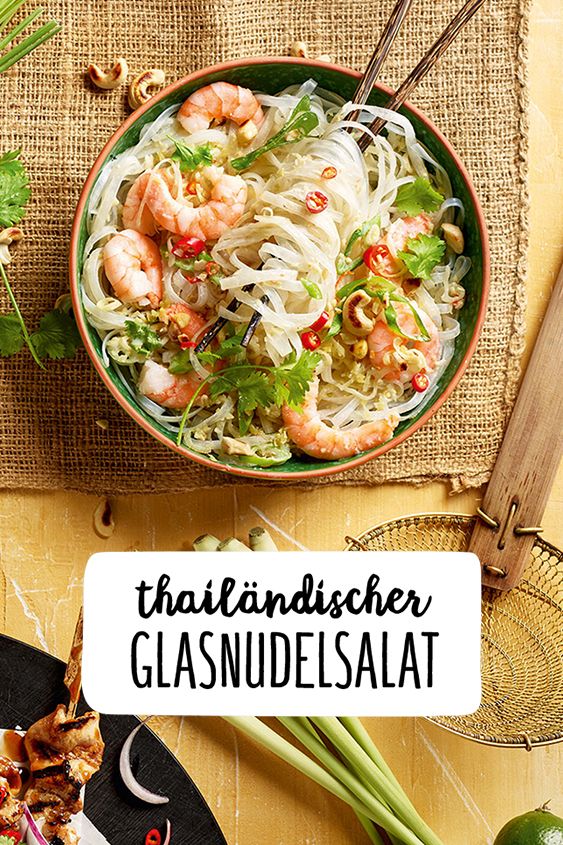 Thailändischer Glasnudelsalat mit Garnelen | Rezept in 2019 | FOOD ... Thailändischer Glasnudelsalat mit Garnelen | Rezept in 2019 | FOOD ...