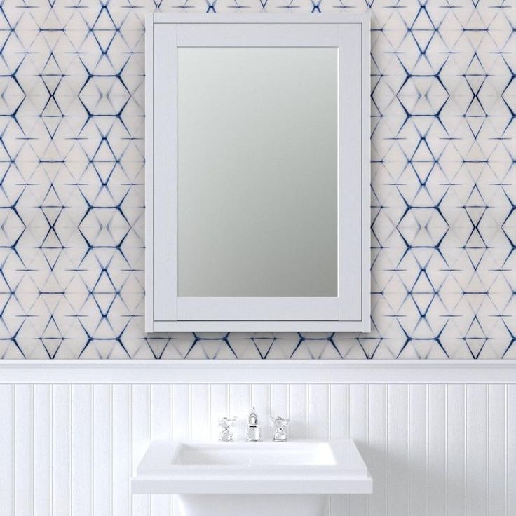 Removable Water-Activated Wallpaper Minimalist Shibori Triangles Modern Decor