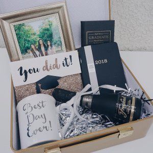 gold mini suitcase centerpiece - Graduation Gift Ideas