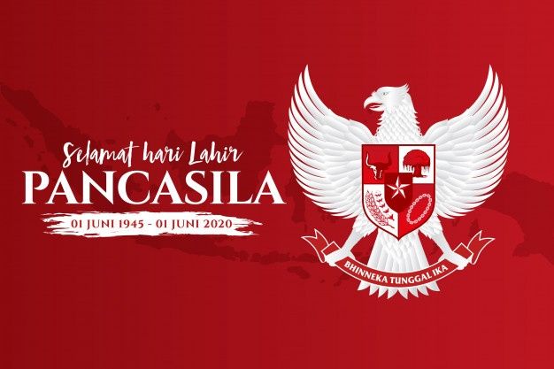 Illustration Selamat Hari Lahir Pancasila Translation Happy Pancasila Day Illustration Graphic Resources Indonesia Independence Day