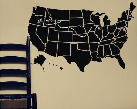 chalkboard usa map map of the united states of america lola decor etsy