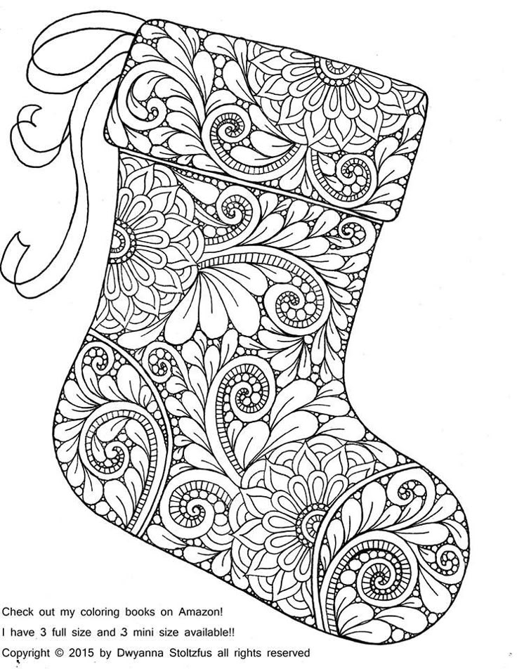 72 Best Christmas Zentangle And Ornament Coloring Pages Images On