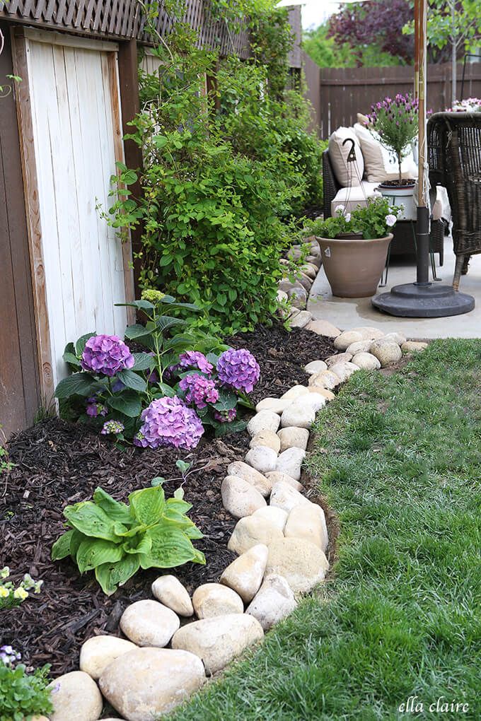 outdoor garden edged with