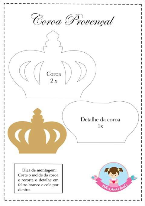15 best Coroa ♔ images on Pinterest Crowns, Feltro and Birthdays - crown template 15 best Coroa ♔ images on Pinterest Crowns, Feltro and Birthdays - crown template