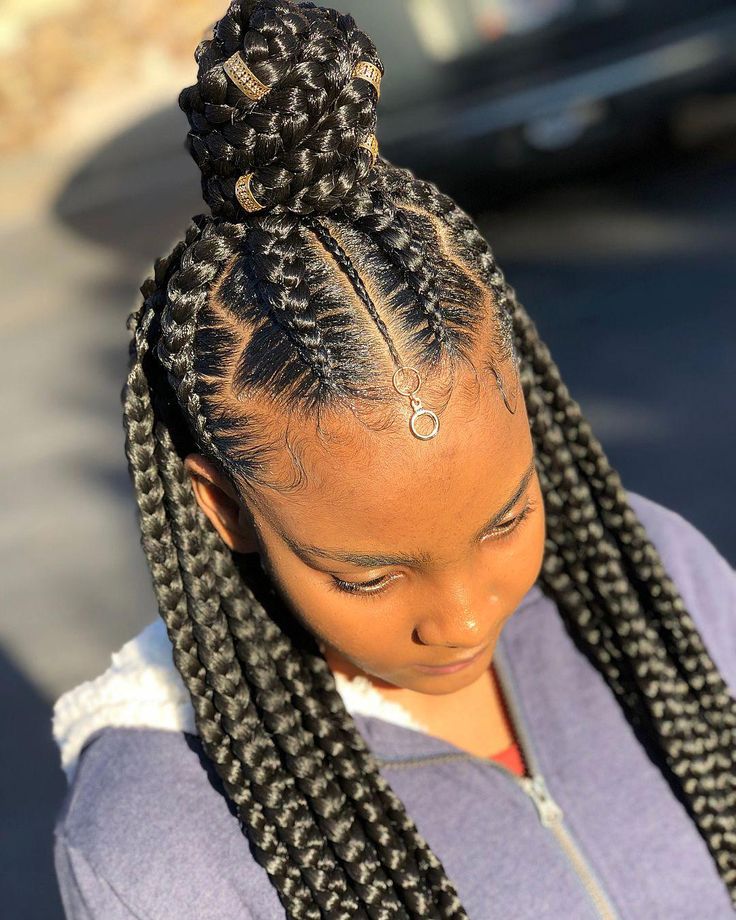 BraidedByToriJ on Instagram “💥 SWIPE ! 1 Layer Large Feedin Braids+ Box Braids ️ ️ Boo… Feed