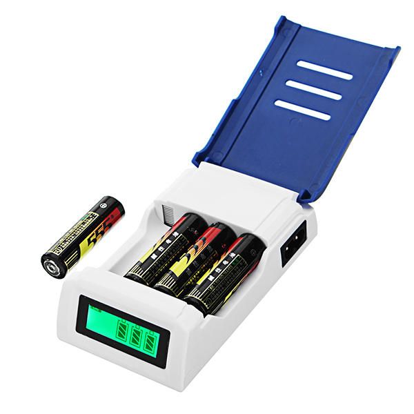 Doublepow Universal 6 Slots LCD Display AA AAA Rechargebale Battery Charger PH