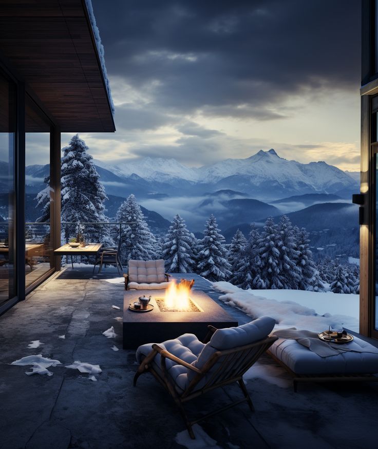 The Fantastic View From A Snowy Mountain Home s Patio Modern Mountain the-fantastic-view-from-a-snowy-mountain-home-s-patio-modern-mountain