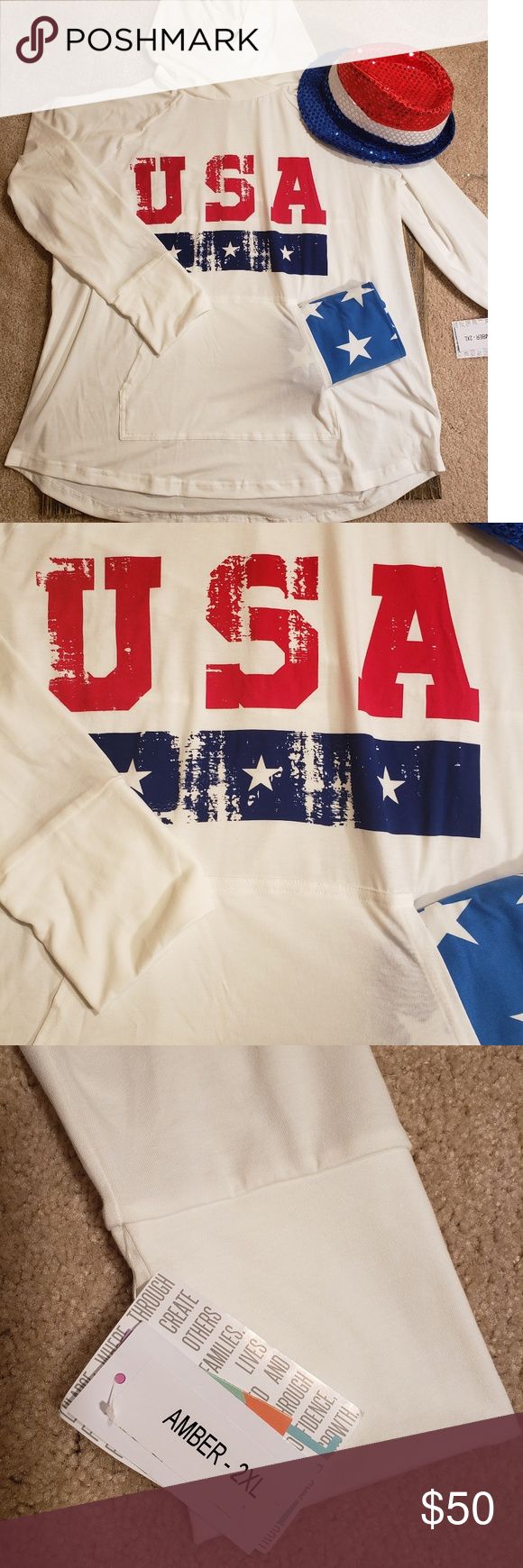 BNWT Hoodie from the All American Summer 2019 col This is an amazing piece–a l… BNWT Hoodie from the All American Summer 2019 col This is an amazing piece–a l…