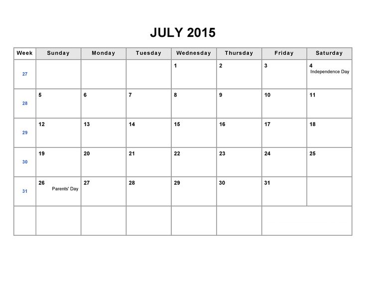 printable blank monthly calendar 2015 part 22 monthly calendar