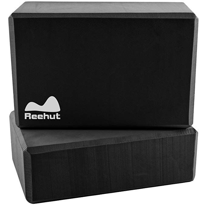 REEHUT Yoga Blocks,High Density EVA Foam Blocks to Support and Deepen  Poses, Improve Strength and Aid Balance and Flexibility - Lightweight, Odor  Resistant