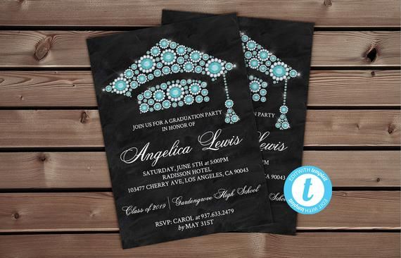 class of 2019 blue grad invitation graduation template graduation invitation templates 2020