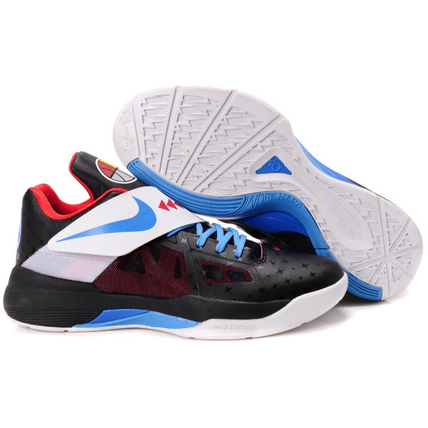 Buy Kevin Durant shoes cheap in 2012 KD IV N7 Away Black Dark.