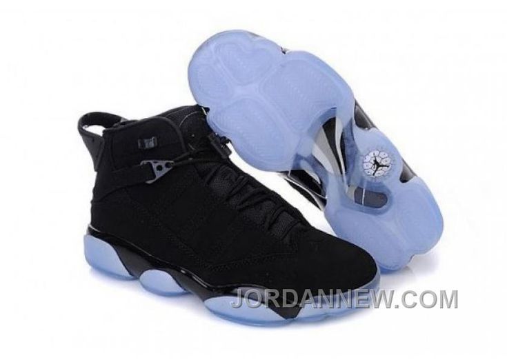 authentic retro jordan 6 rings black / blue for sale -