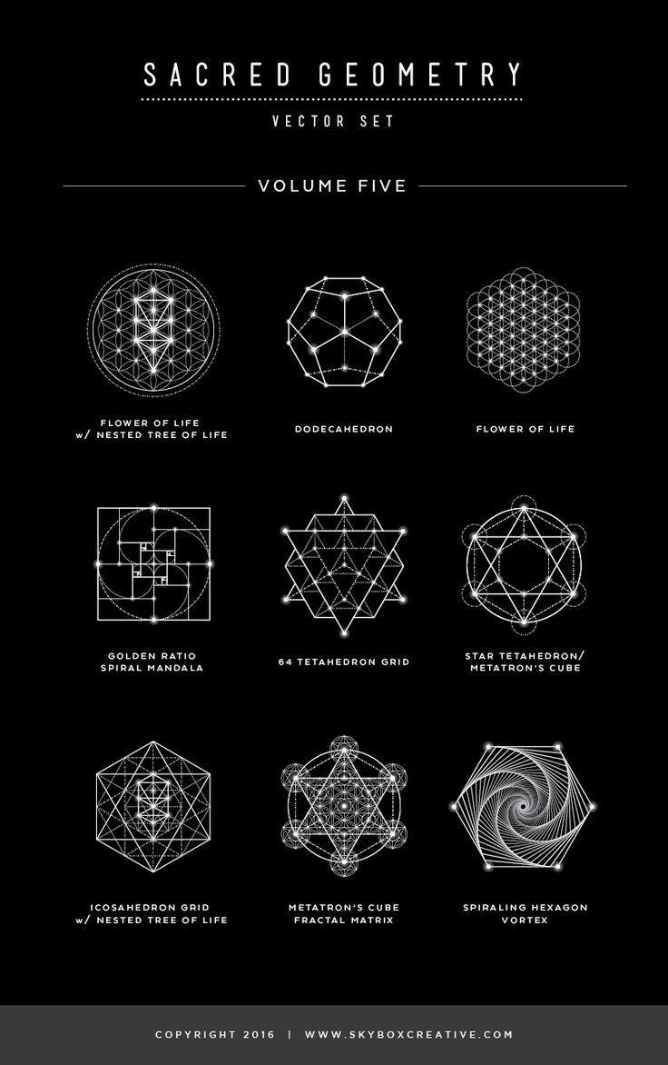 Sacred Geometry Vector Illustrations - Vol. 5 Naming Guide #SacredGeometry #Met...