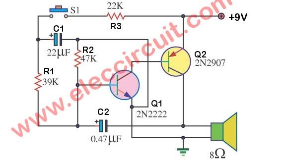 Police Siren Circuit Electronic Schematics Electronics Circuit Electronics Projects Diy