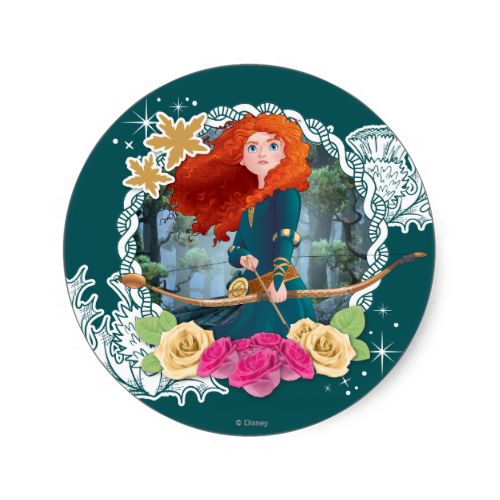 merida my fate is in my own hands classic round sticker merida christmas ornaments