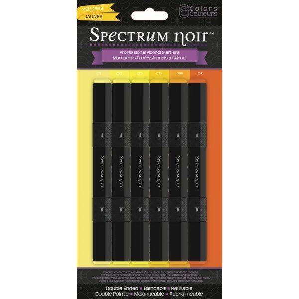 Crafters Companion Spectrum Noir Blendable Alcohol Based 24 Ink Pens Darks