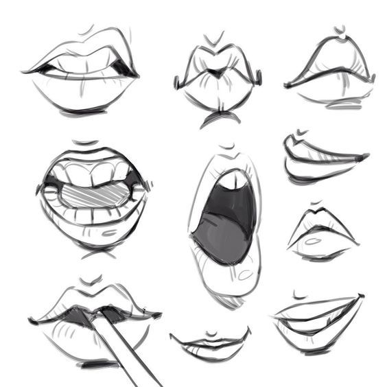 Character Anatomy | Mouth | Drawings, Art reference, Lips drawing