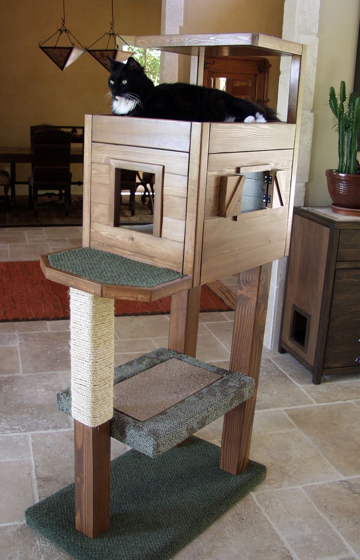 Best Wooden Cat Tree Ideas On Pinterest Wood Cake Stands - Make Vinny A Cat Tree With Litter Box On Bottom And Food Somewhere Also best wooden cat tree ideas on pinterest wood cake stands - make vinny a cat tree with litter box on bottom and food somewhere also