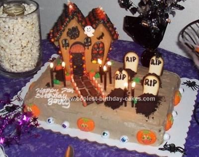 cool homemade graveyard cake