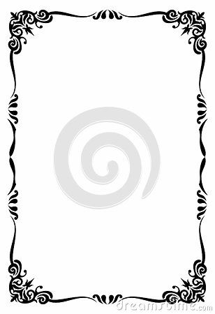 blank template of menu card background with frame a cute and fancy