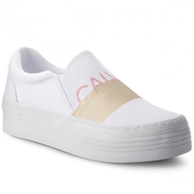 Tenisky CALVIN KLEIN JEANS Zelma RE9805 WhiteGold | fashion Tenisky CALVIN KLEIN JEANS Zelma RE9805 WhiteGold | fashion