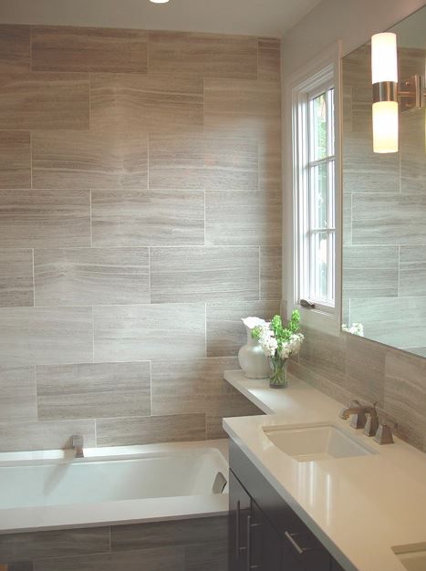 also like the large tiles that look like birch pacific heights mediterranean contemporary bathroom