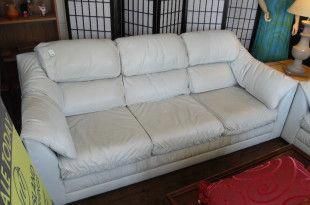 Leather Factory Sofa Light Blue From The