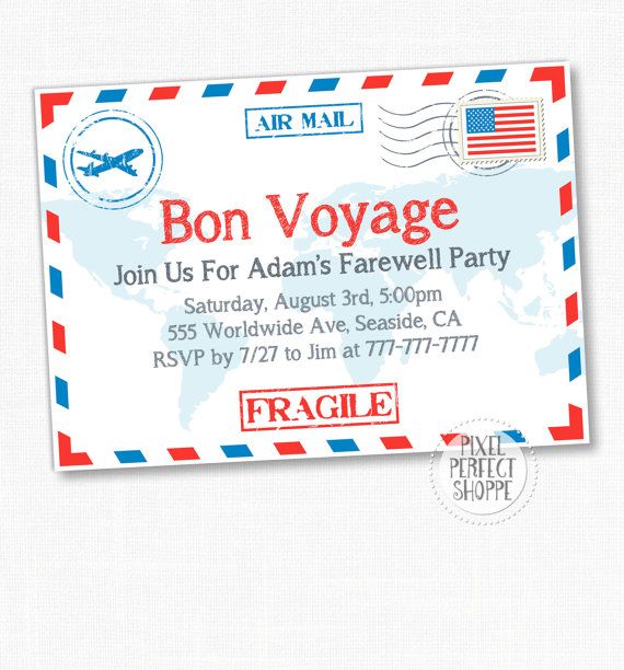 leaving party invites