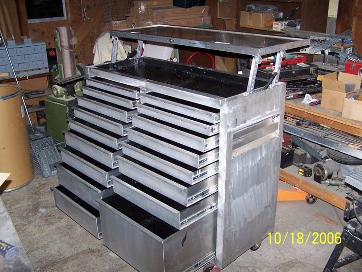 101 Best Homemade Toolbo Images On Woodworking Rolling Tool Chest By Imagineer Homemade 15 Cubic Foot 17 Drawer