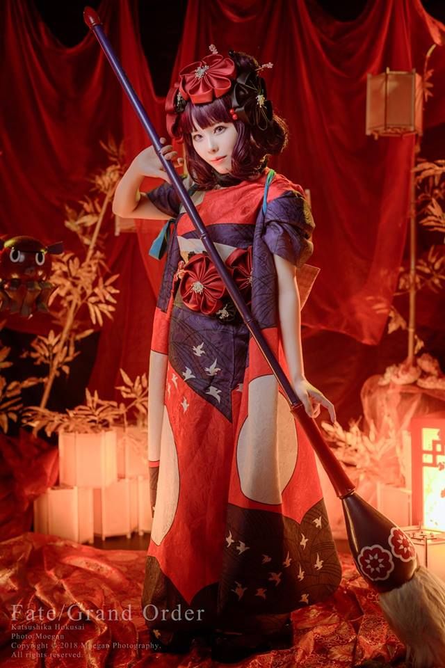 Fate//Grand Order FGO Katsushika Hokusai Foreigner Costume Cosplay Kimono Dress