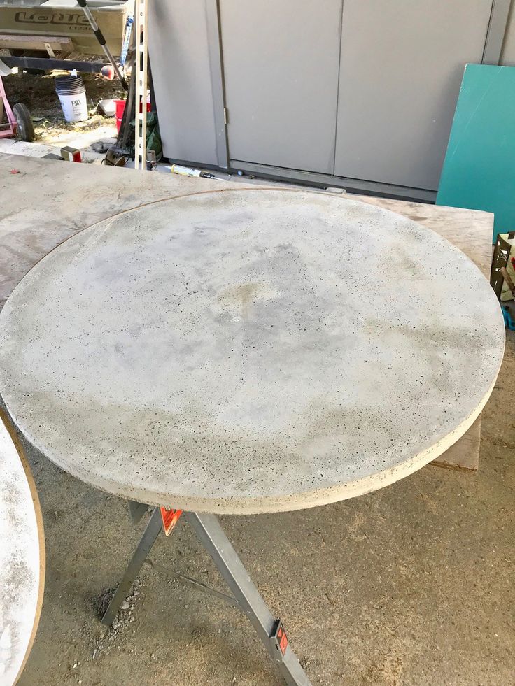 How To Make A Round Concrete Table Top Dining Concrete Dining Table, How To Make A Round Kitchen Table Top