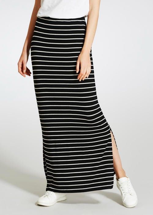 Striped Maxi Tube Skirt