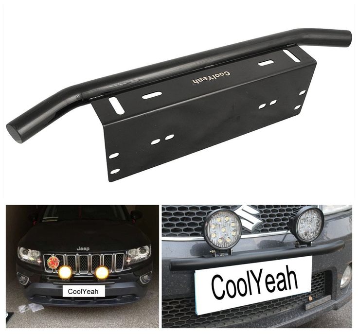 Jenaka Led Light Bar Mounting Bracket Front License Plate Frame Holder for Off-Road Lights LED Work Lamps Lighting Bars Black AB008 Jenaka Led Light Bar Mounting Bracket Front License Plate Frame Holder for Off-Road Lights LED Work Lamps Lighting Bars Black AB008