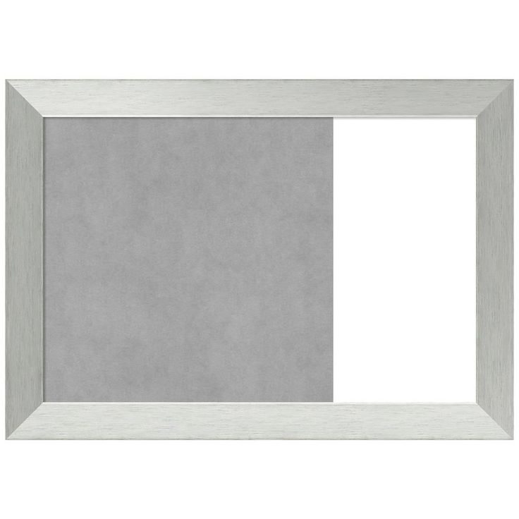 Amanti Art Brushed Sterling Silver Wood 31 in. x 22 in. Framed Magnetic ... Amanti Art Brushed Sterling Silver Wood 31 in. x 22 in. Framed Magnetic ...