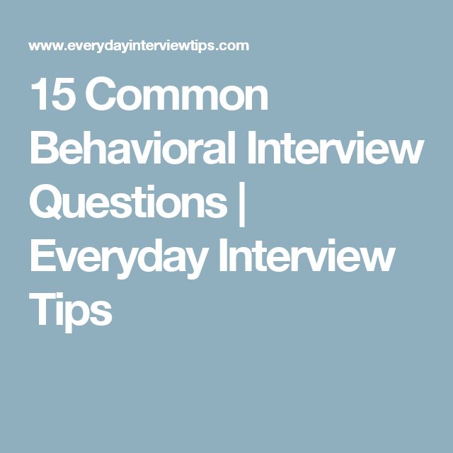 preparing for a behavioural interview