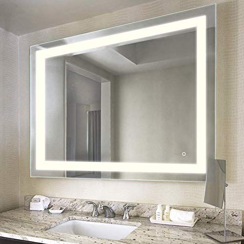 Amazon.com: 32 x 40 inch Bathroom Vanity Mirror, LED Backlit+Wall