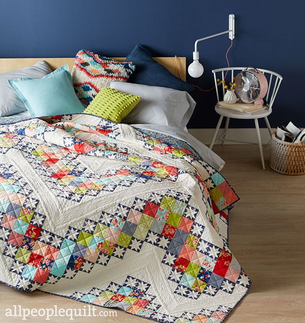 Modern design handcrafted quilt....The Clay quilt