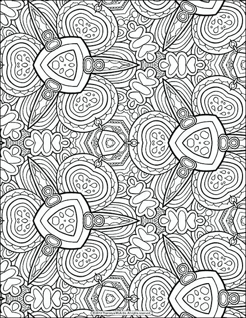 Free Adult Coloring Pages To Print And Color Featuring The Detailed Art Of Thaneeya McArdle Published Book Artist These Printable