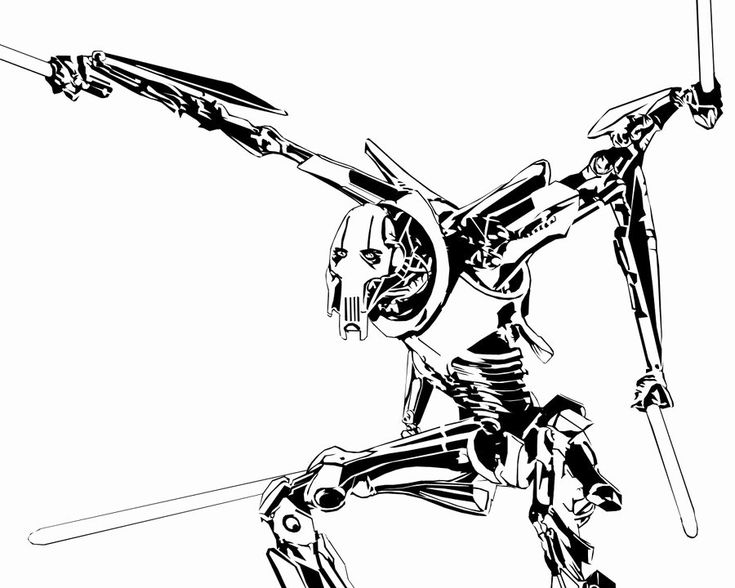 Download General Grievous Coloring Page Lovely General Grievous Drawing at Getdrawings in 2020 | Coloring ...