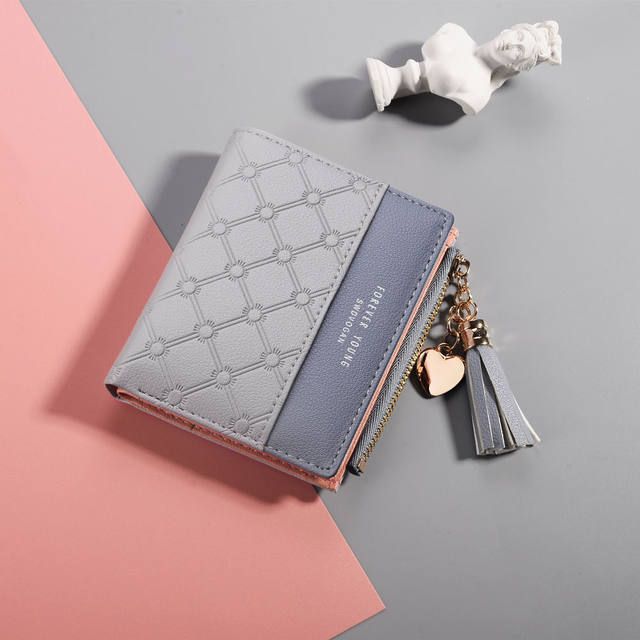Cartera pequeña de cuero para mujer marca de lujo famosa Cartera pequeña de cuero para mujer marca de lujo famosa