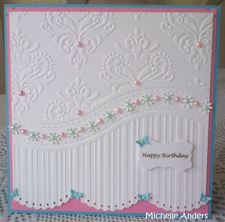Card Making Ideas With Embossing Folders Part - 20: #Card05 - U0027That Folderu0027 All Occasions By Michelle Anders. Embossed CardsEmbossing ...