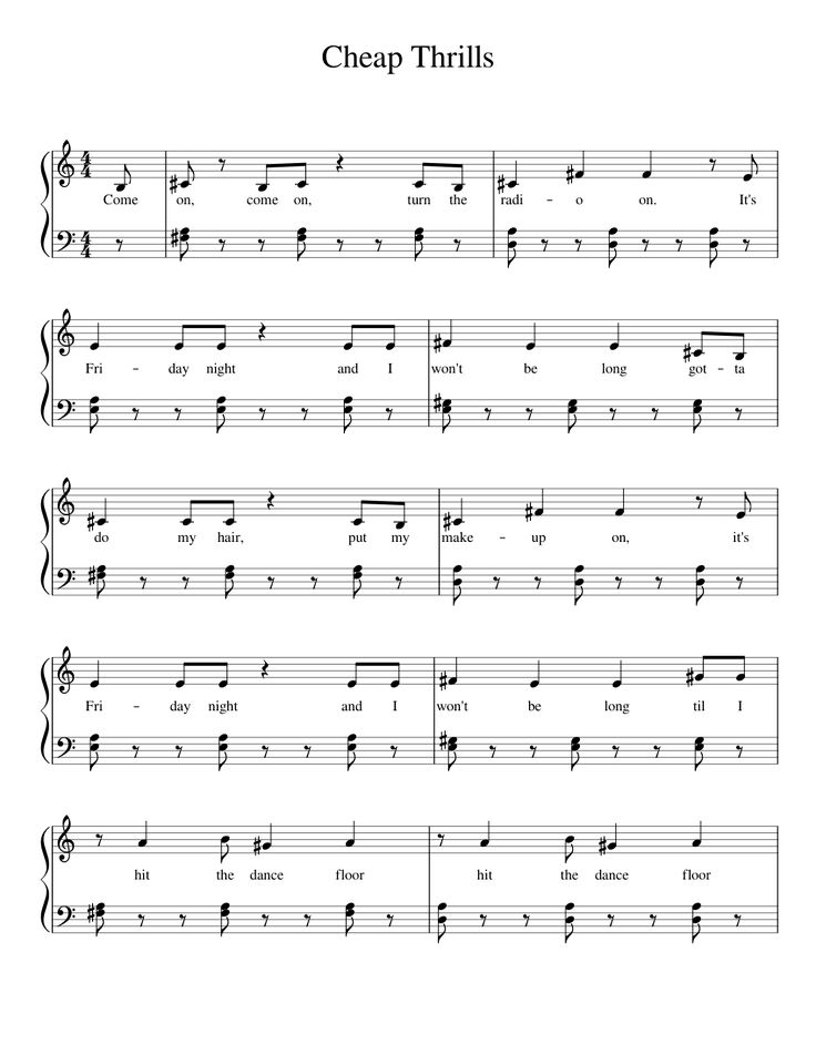 cheep sheet music