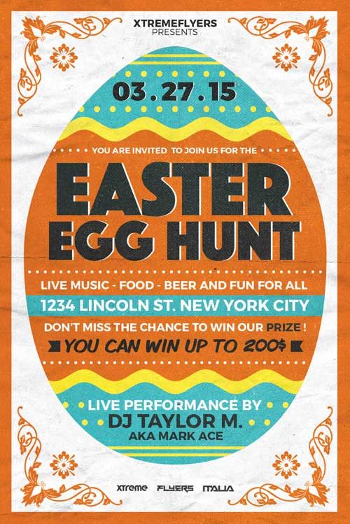 easter egg hunt flyer template word
