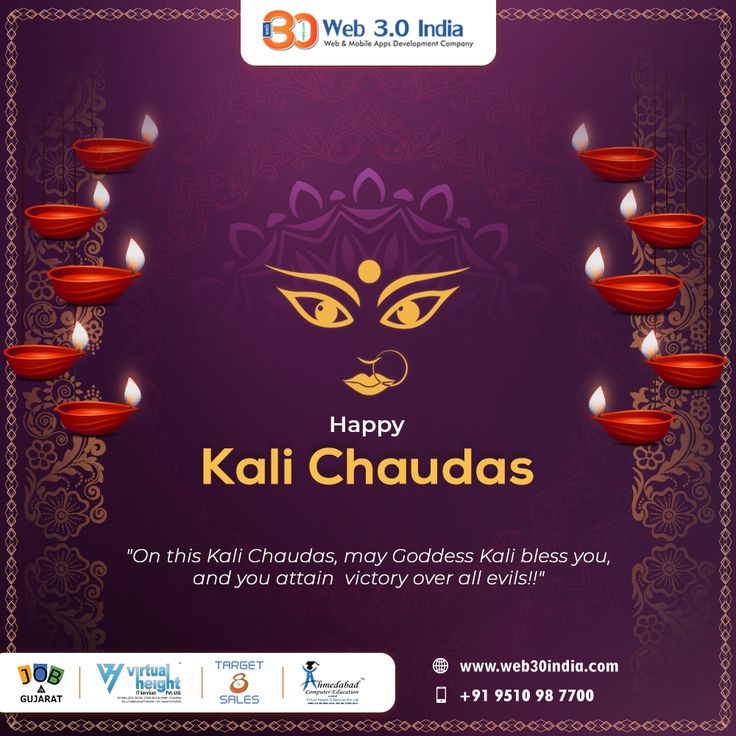 Happy Kali Chaudas With Candles On Purple Background For Web 3 0 India happy-kali-chaudas-with-candles-on-purple-background-for-web-3-0-india