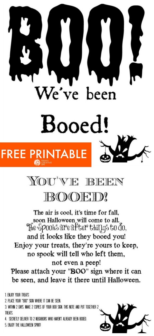 You've been Booed Printable You've been booed, You've been booed You've been Booed Printable You've been booed, You've been booed